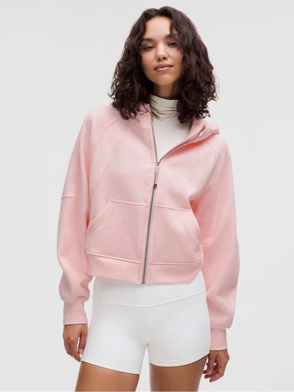Lululemon Scuba Oversized Full-Zip Hoodie Strawberry Milkshake Xs/S EUC